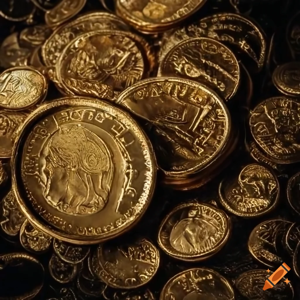 Golden coins falling like rain