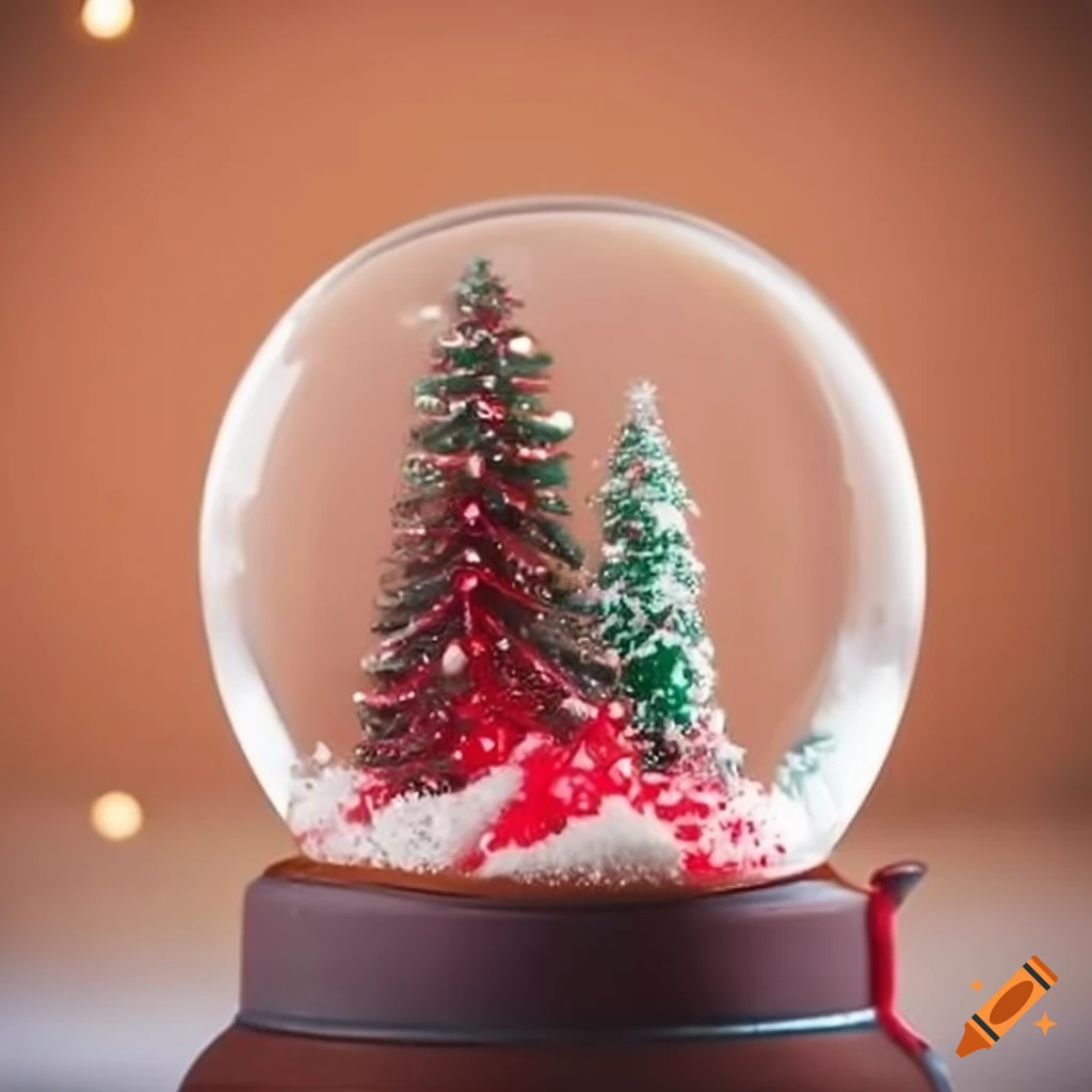 Snow globes filled with christmas juice