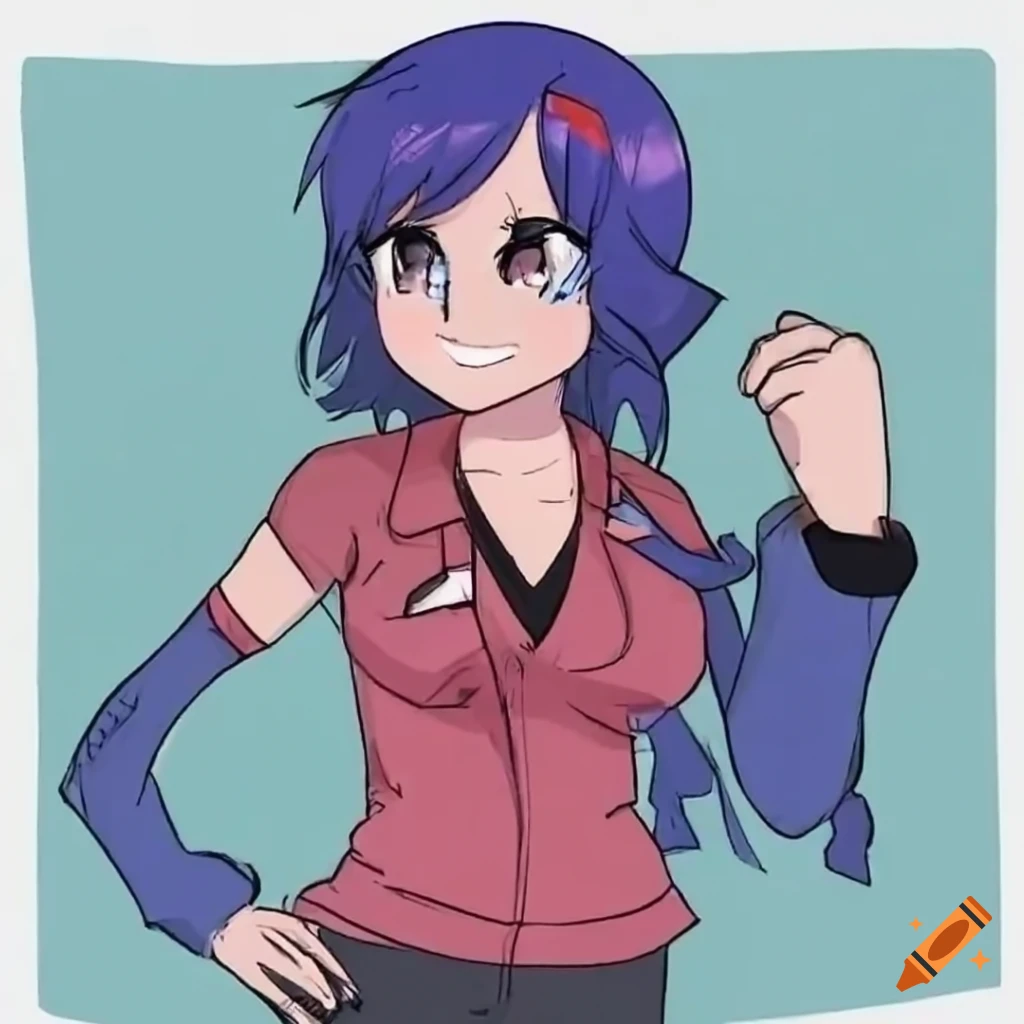 Waifu oc from pocket card jockey video game