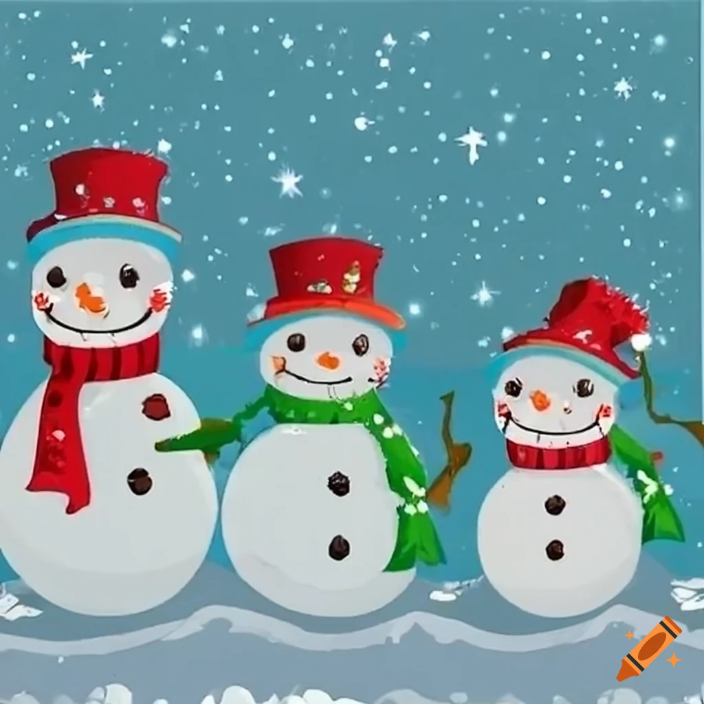 Snowmen in a classroom setting