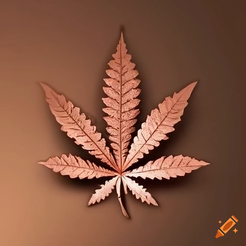 Copper cannabis leaf symbol on Craiyon