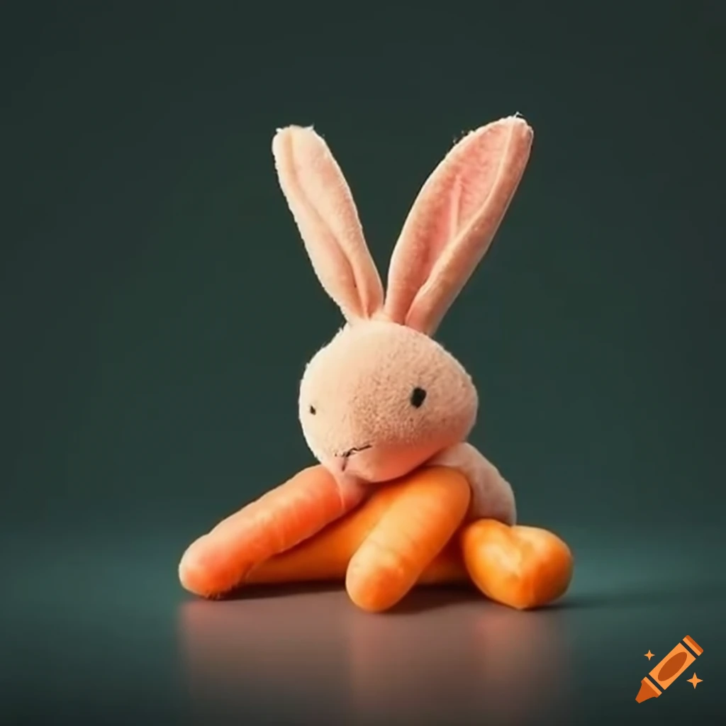 Carrot fruit shoot for toy bunny on Craiyon