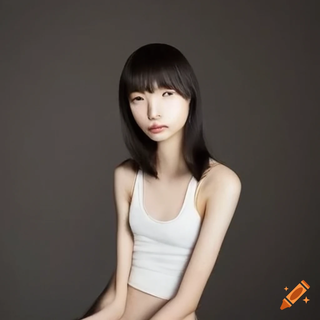Half Japanese Half English Girl With Shoulder length Hair And Bangs