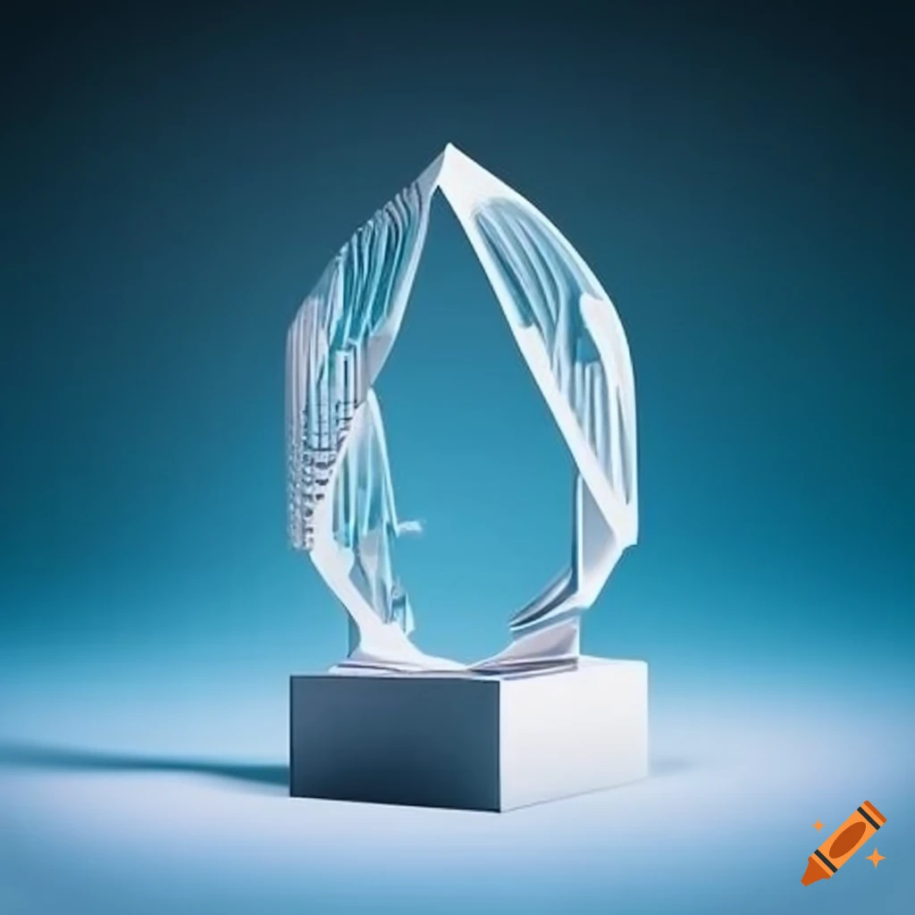 Trophy shaped like an extruder for 3D printing