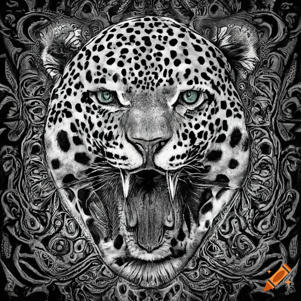 Leopard Tattoo Design. Vector Illustration Decorative Design Stock Vector -  Illustration of wildlife, design: 188392019