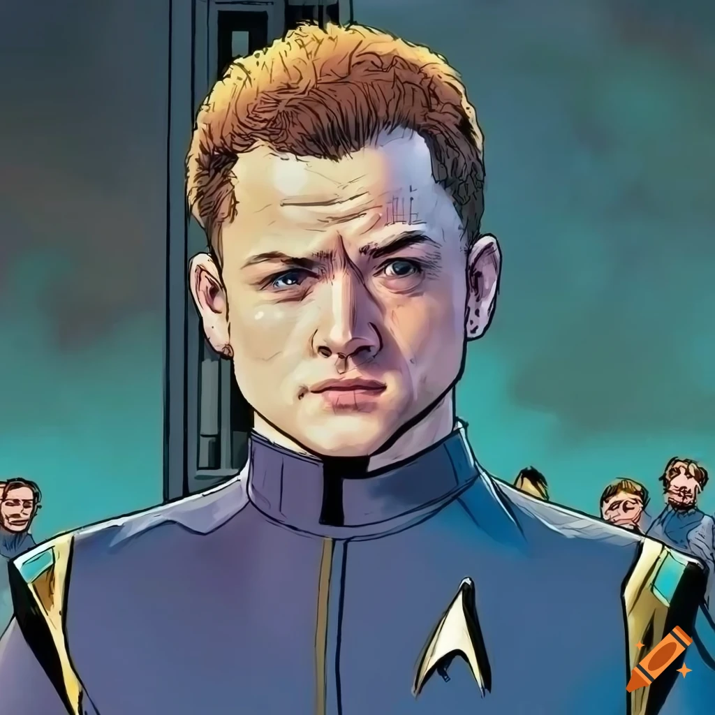 Young taron egerton as a character from star trek discovery in comic ...