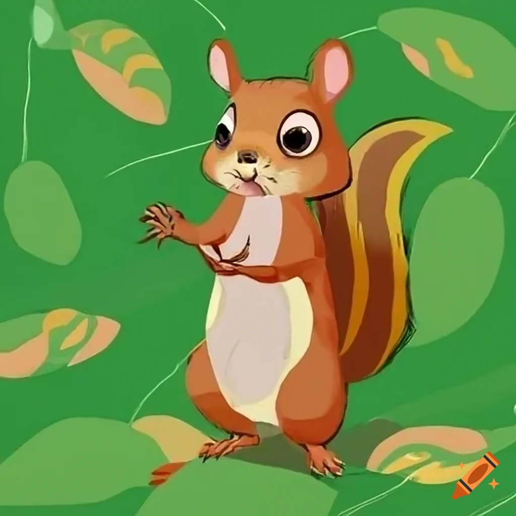 Squirrel playing a game