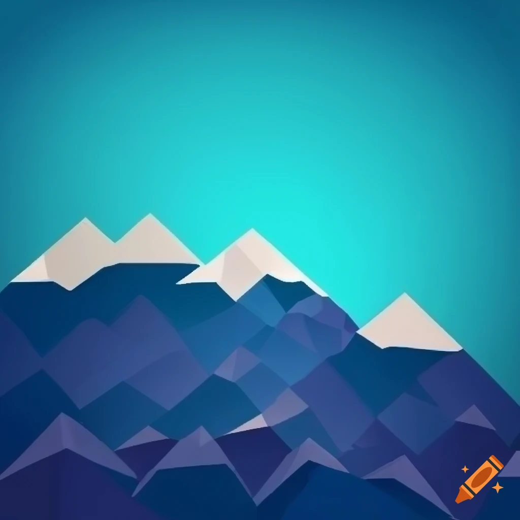 Polygon style repetitive mountain tile pattern