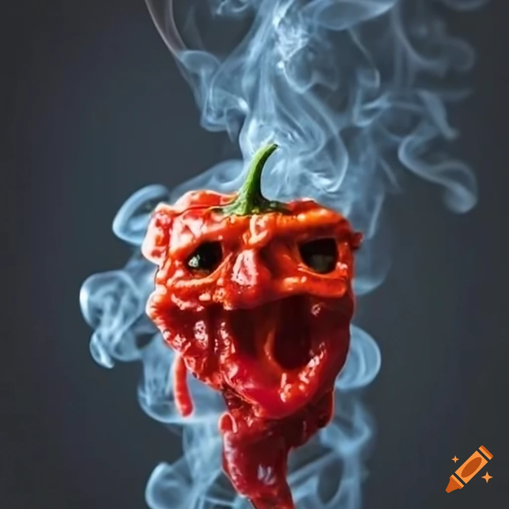 Ghost pepper made of smoke
