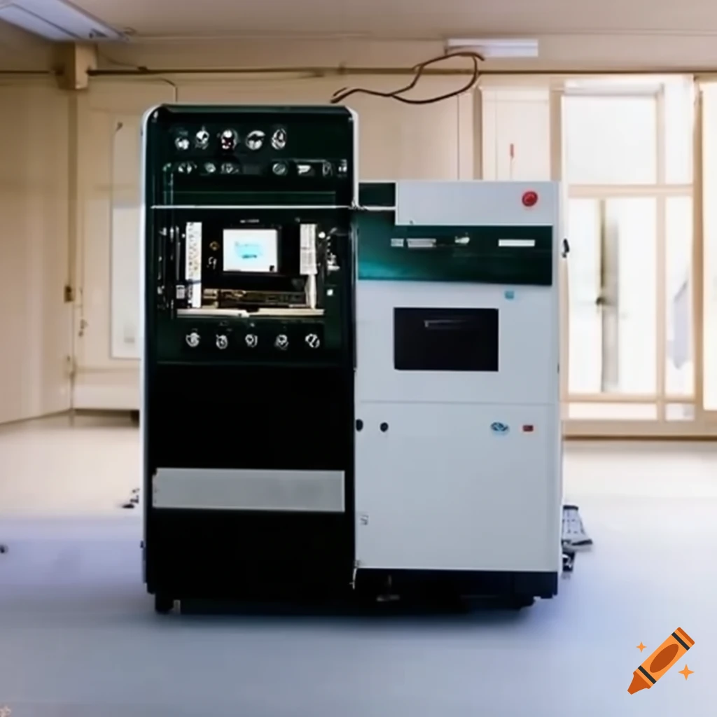 Machine de distribution avec \u00e9cran tactile et espace pour r\u00e9cup\u00e9rer boissons et nourriture
