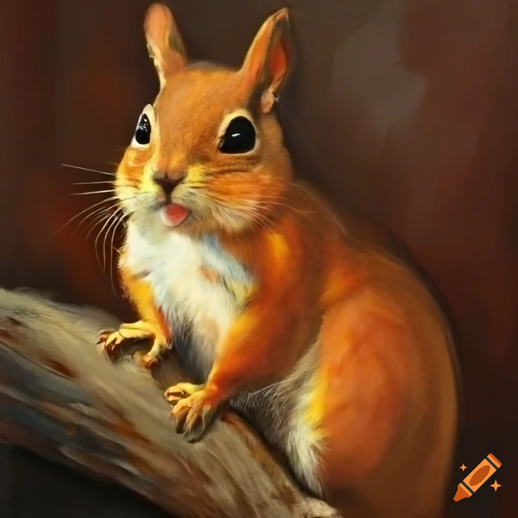 Cozy squirrel bedroom on Craiyon