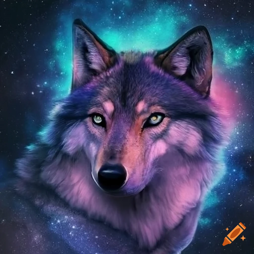 Mystical Wolf With A Galaxy-like Appearance On Craiyon