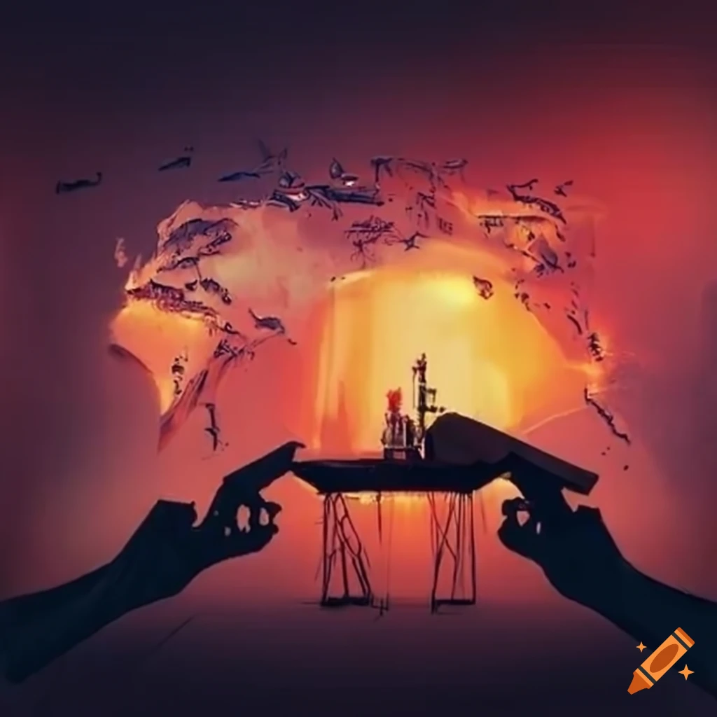 Conceptual image representing 2024, wars, inflation, injustice, and