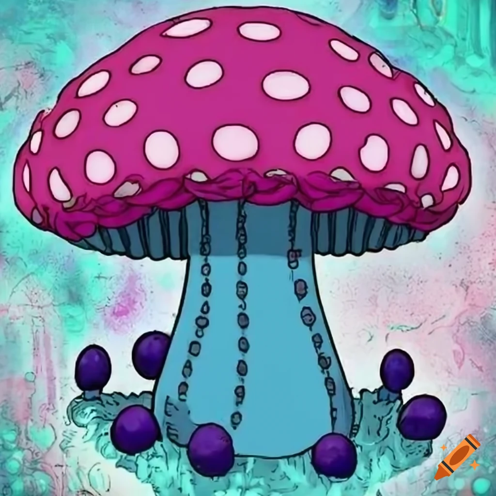 One piece anime art blue devil fruit with pink stripes on a detailed