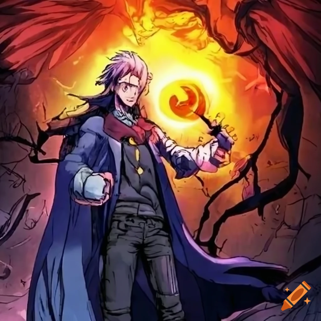 Harry dresden from dresden files engaging in a battle with pokemon