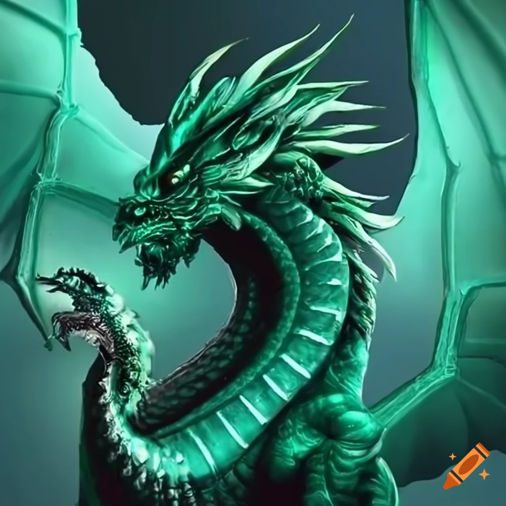 Malachite dragon on Craiyon