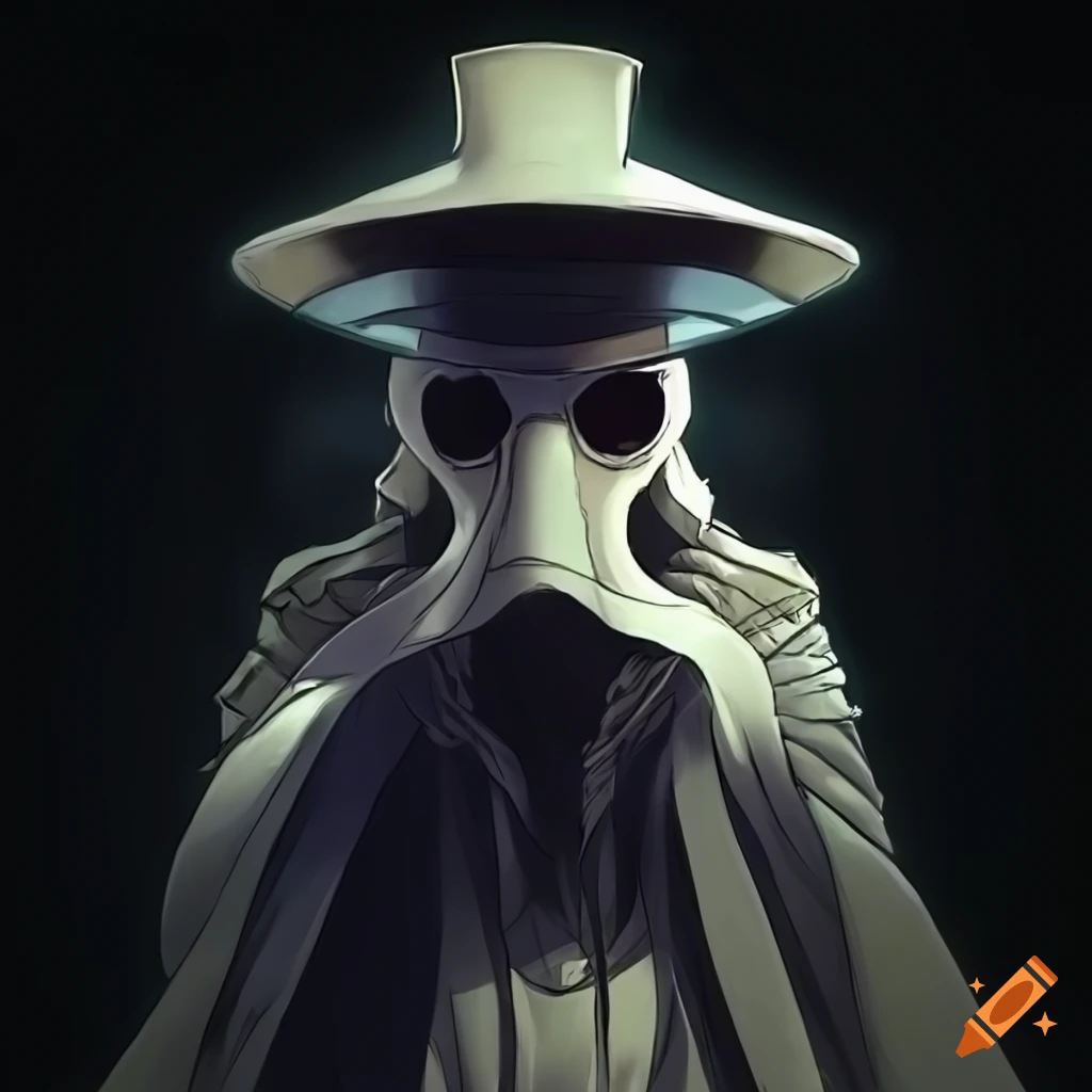 Anime plague doctor character on Craiyon