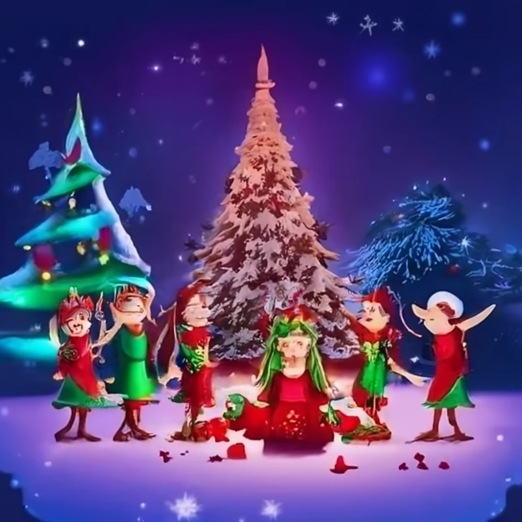 A Group Of Elves In A Magical Christmas Land On Craiyon a-group-of-elves-in-a-magical-christmas-land-on-craiyon