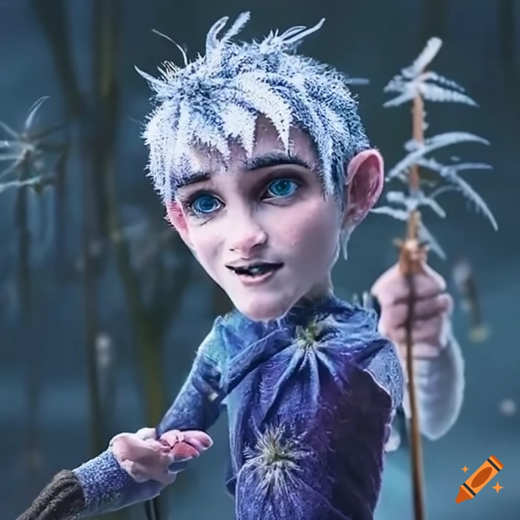 Jack frost using special powers to grow a plant on Craiyon