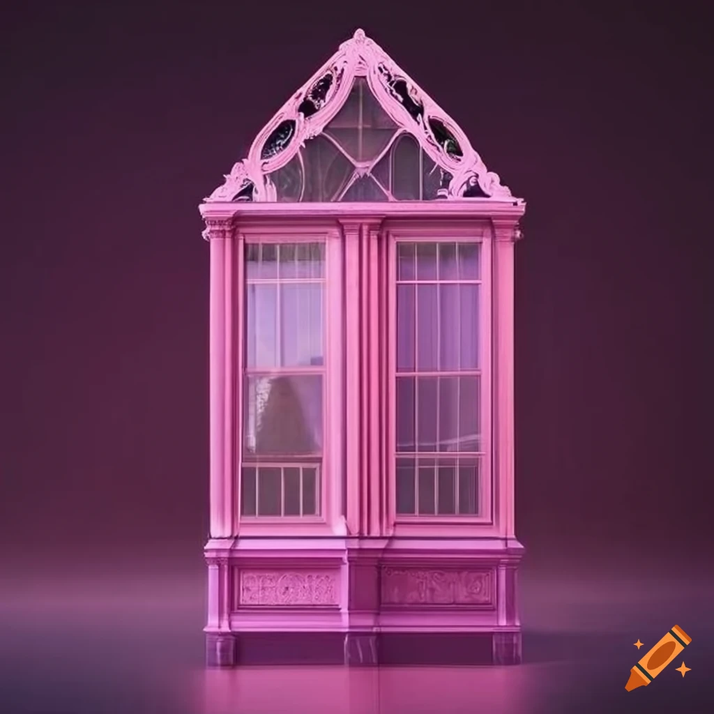 Rococo glass facade with lovely pink paradise