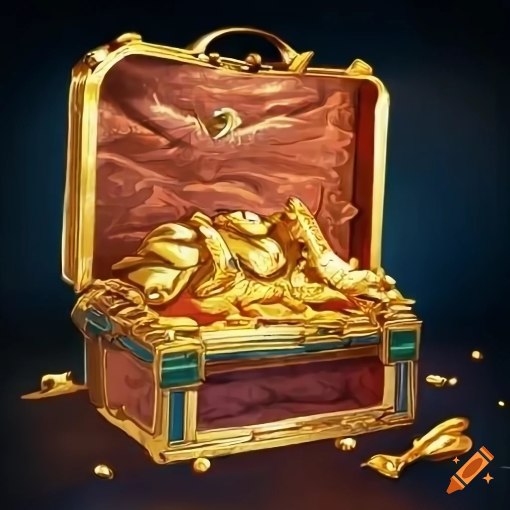 Treasure king anime 1990s gold chest