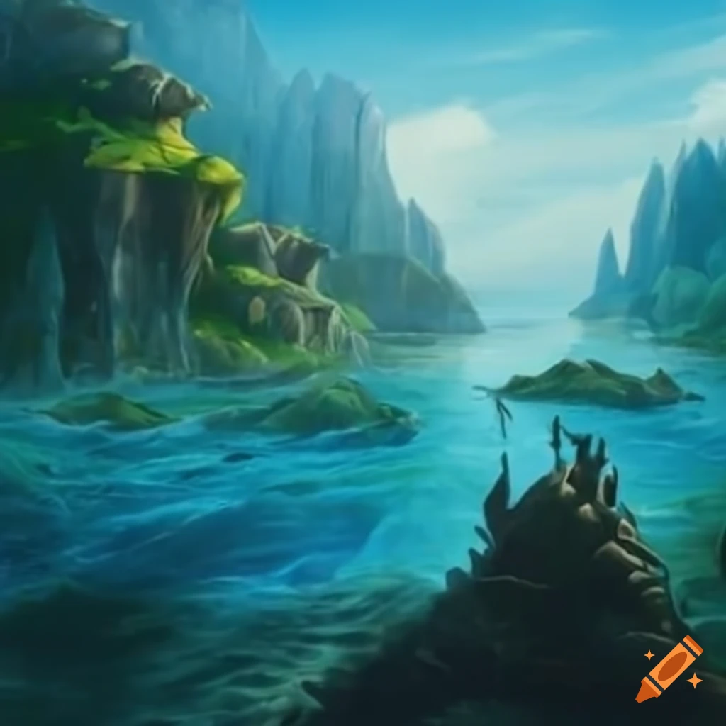 Island Mtg Card From A Trading Card Game On Craiyon