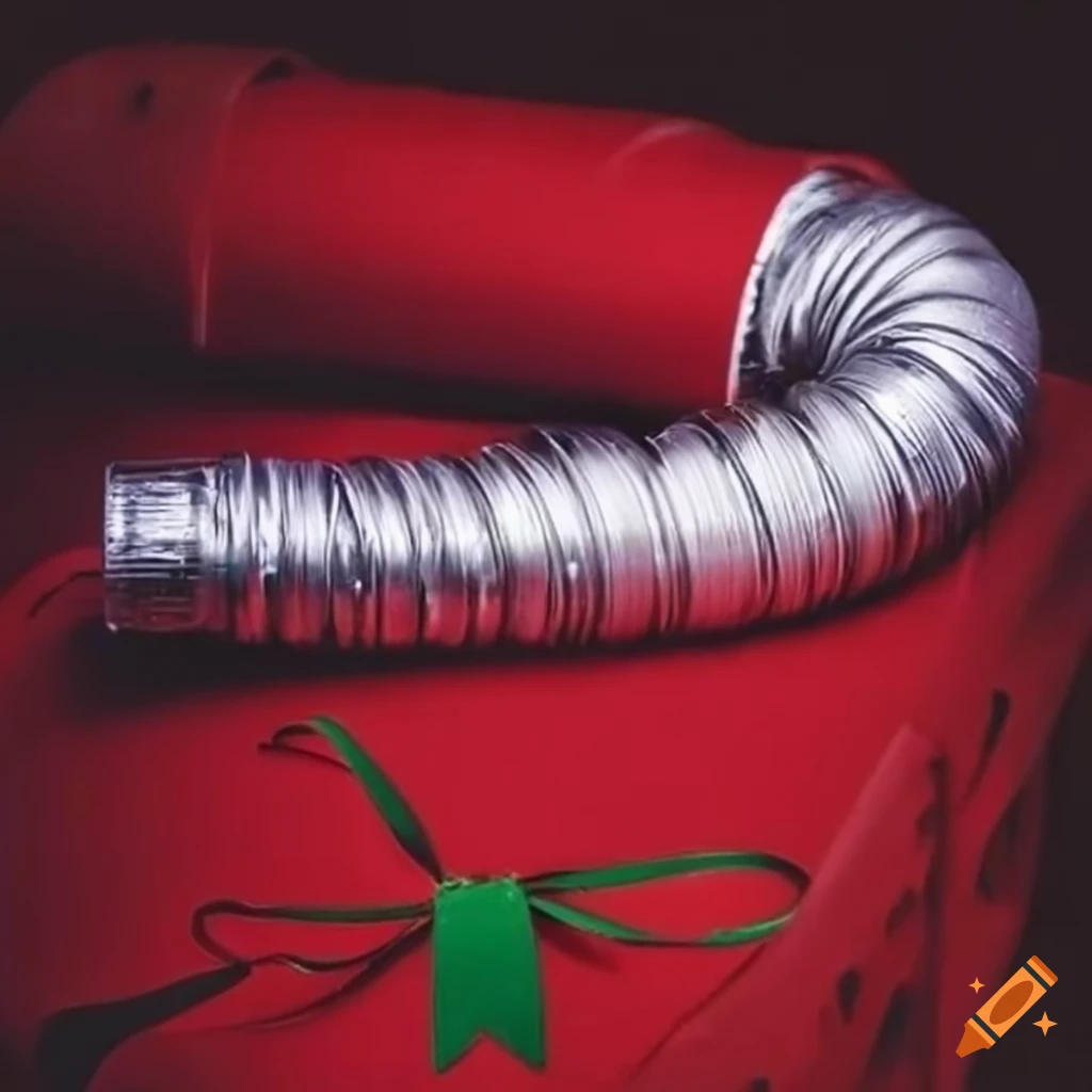 Merry Christmas card with aluminum flexible air duct