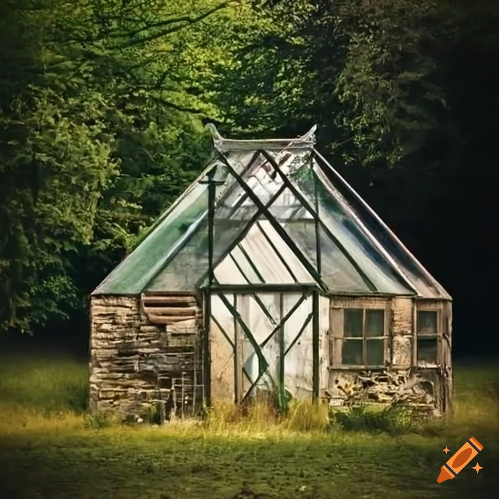Greenhouse made from old stone shed