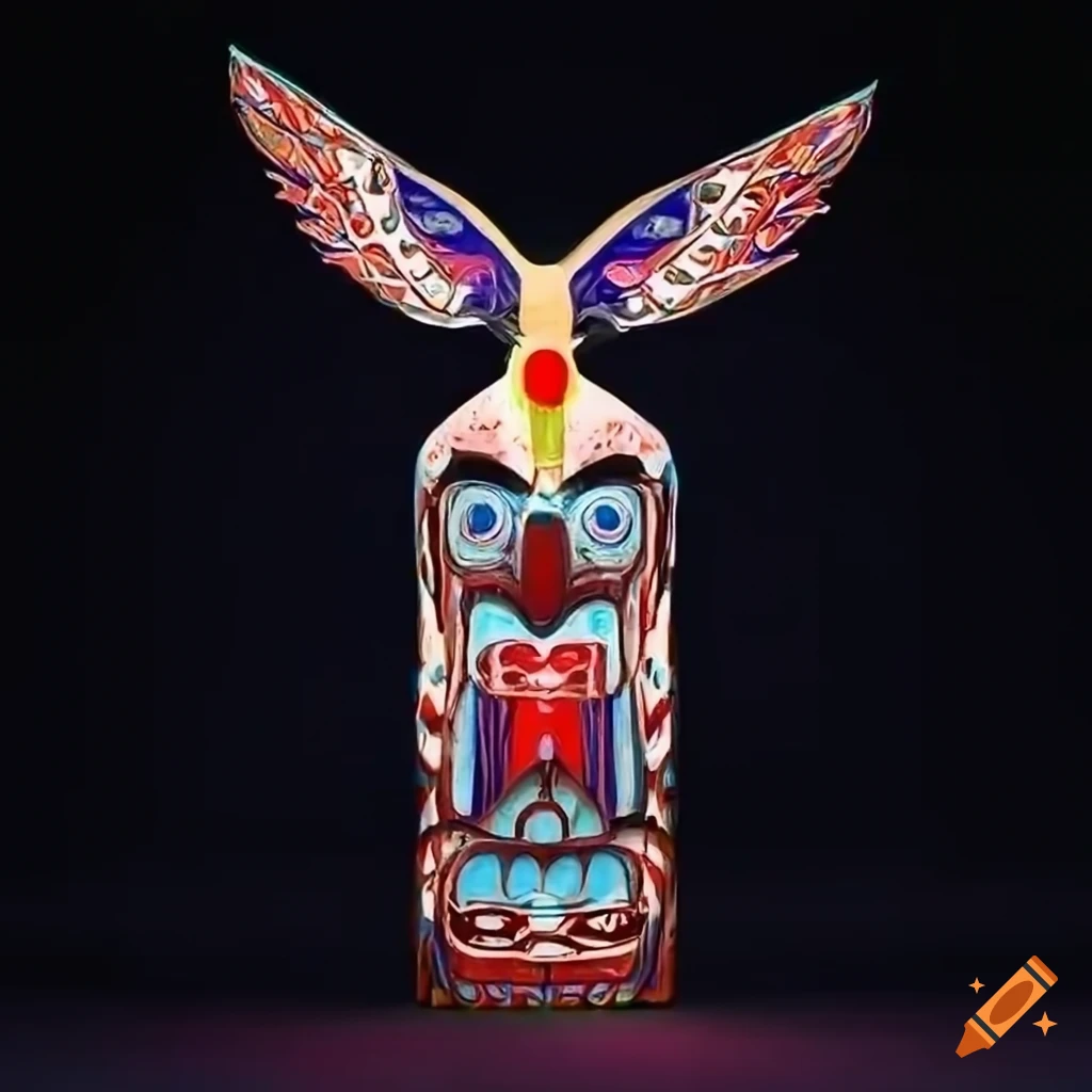 Colorful font with totem pole patterns inspired by traditional Russian dance