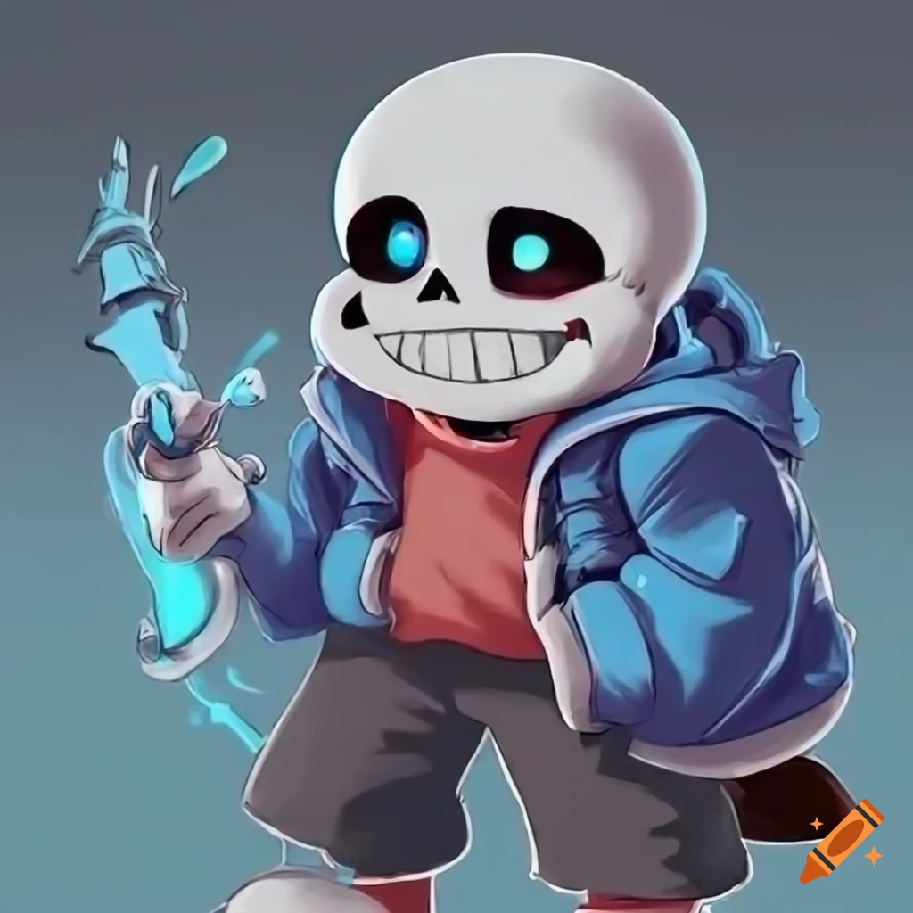 Character sans from undertale on Craiyon