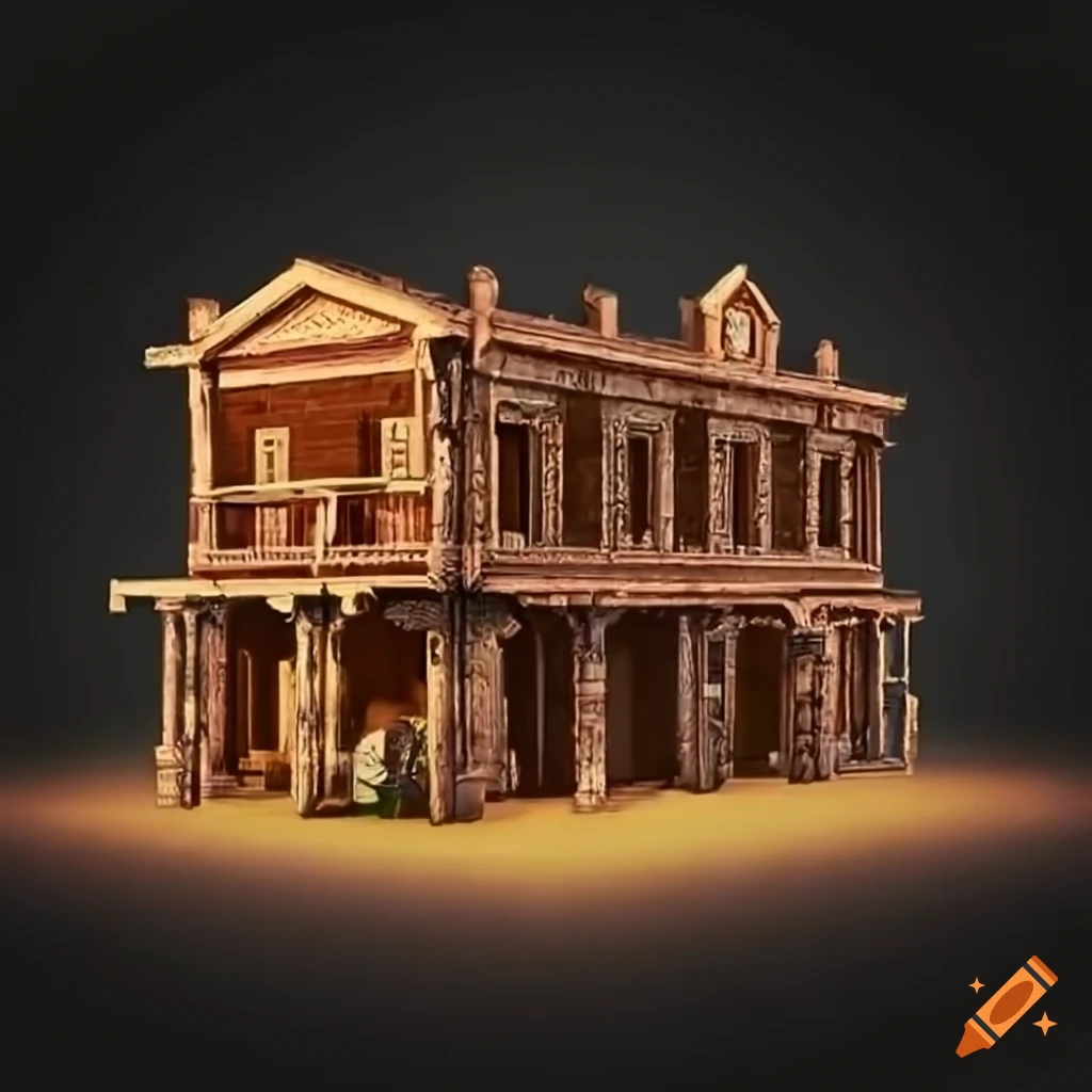 Wild west saloon building with a focus on statecraft