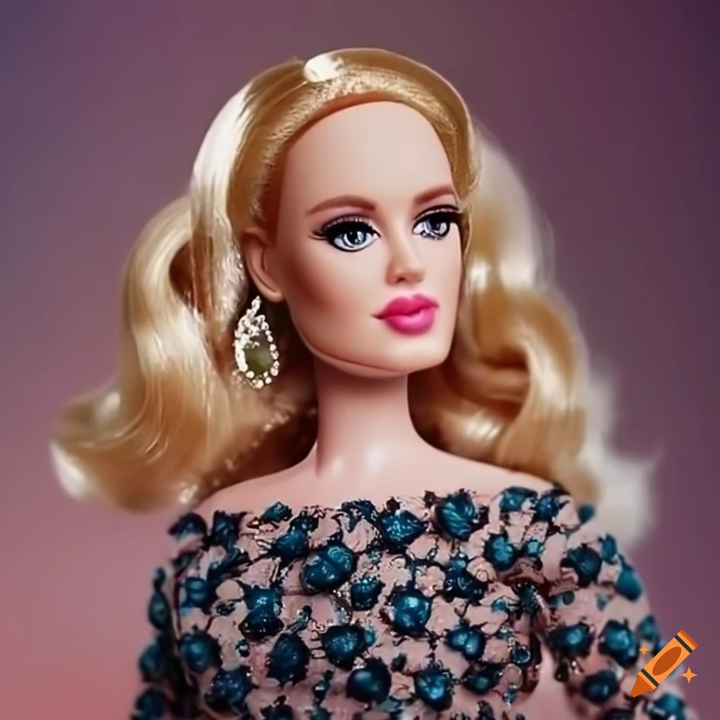 Beautiful adele as a high quality barbie doll in 8k resolution on Craiyon