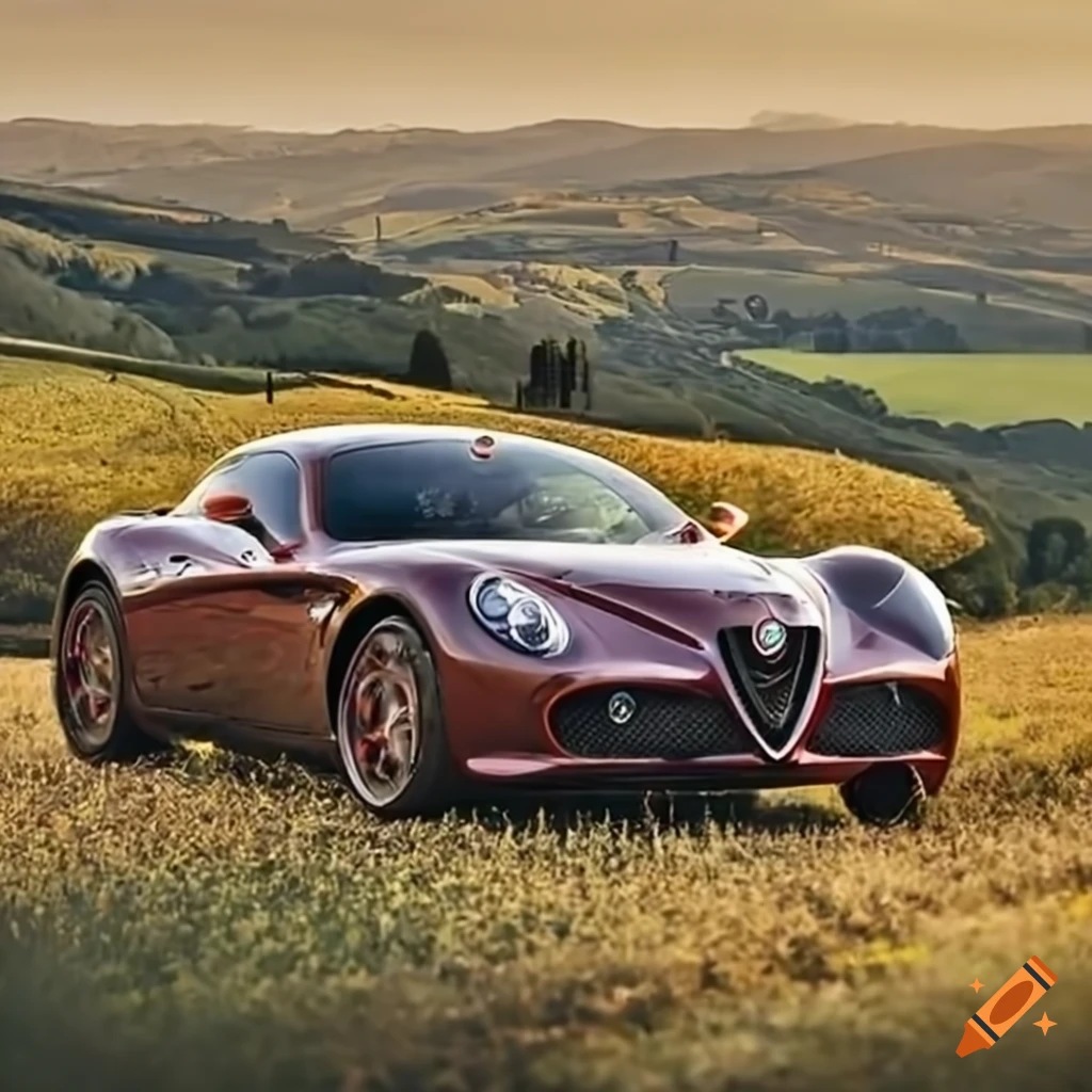 Alfa Romeo 8C Competizone in Tuscany countryside