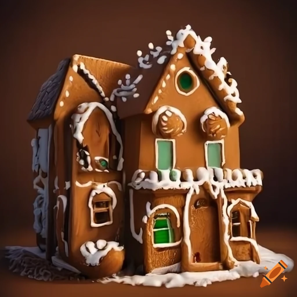 Luxurious three-story gingerbread house