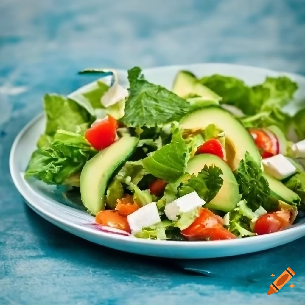 Avocado salad on a plate