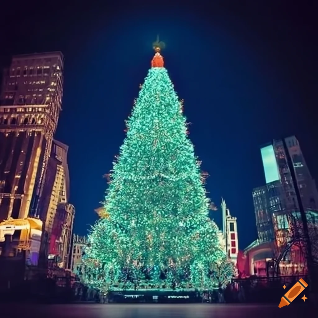 Big christmas tree in times square