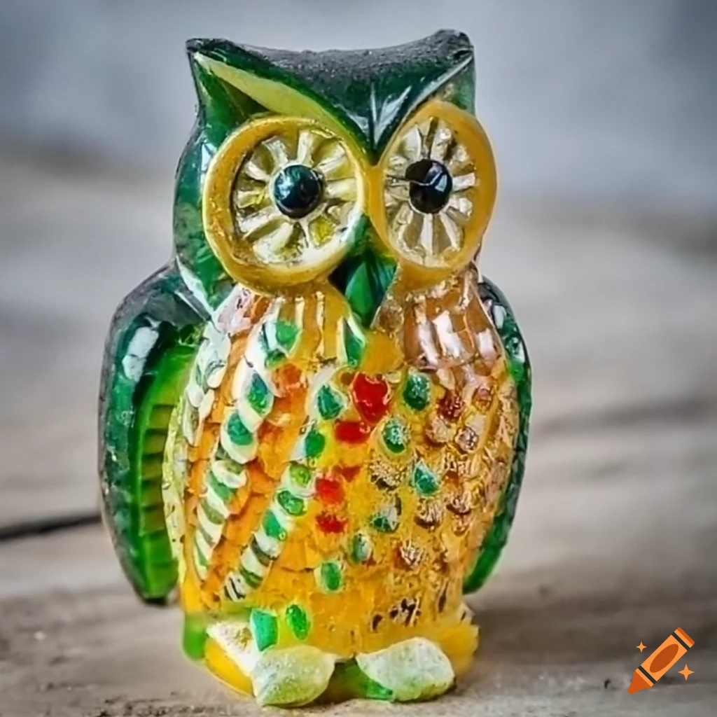 Gummi owl sculpture in professional food photography