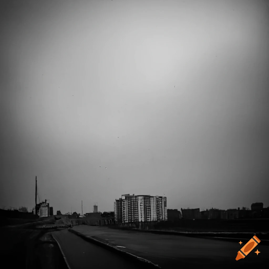 City of Baranovichi with UFO in the sky