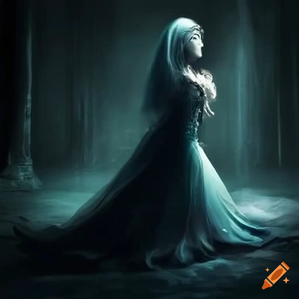 Ghostly woman on the edge of the road