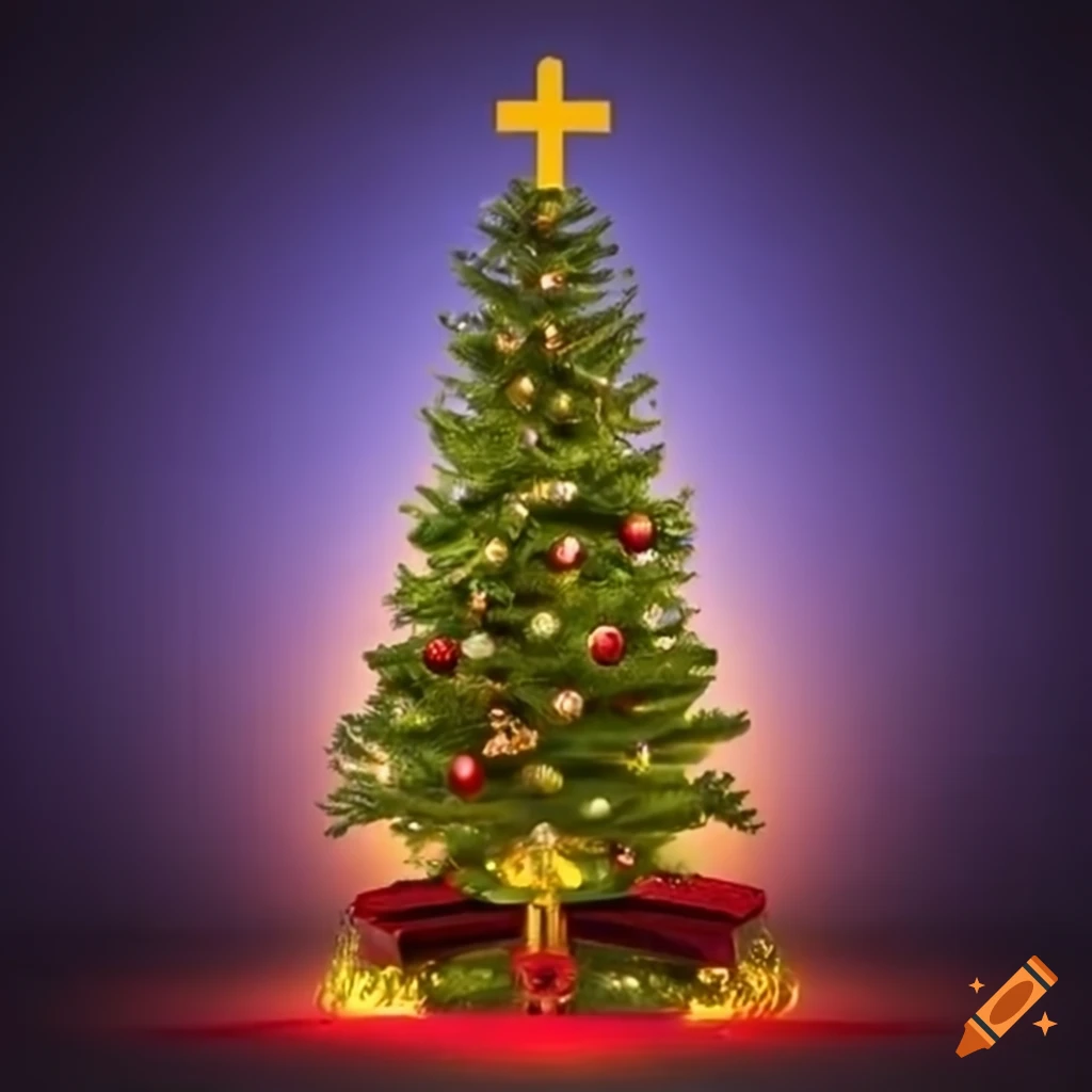 Crossmas Tree Christmas tree and cross