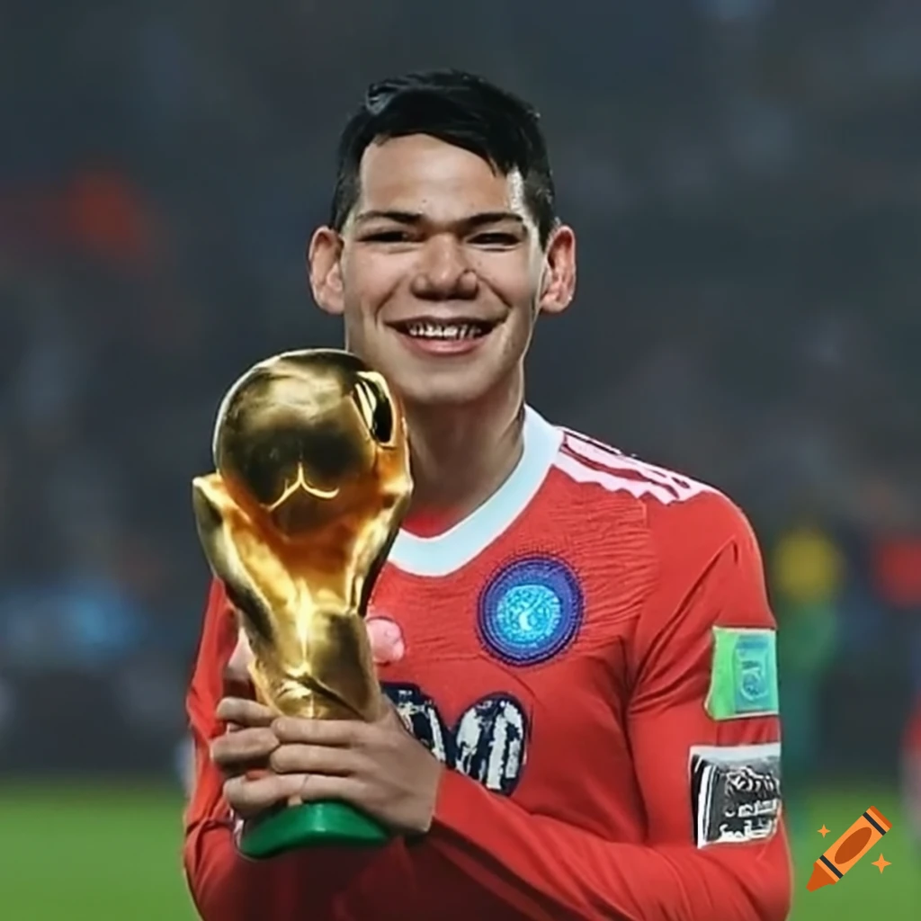 Hirving lozano holding world cup