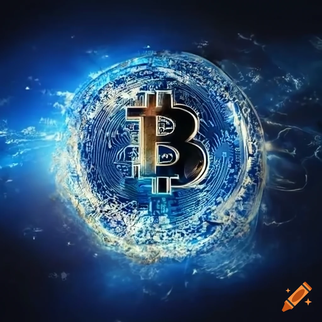 Bitcoin at the center of the Earth map