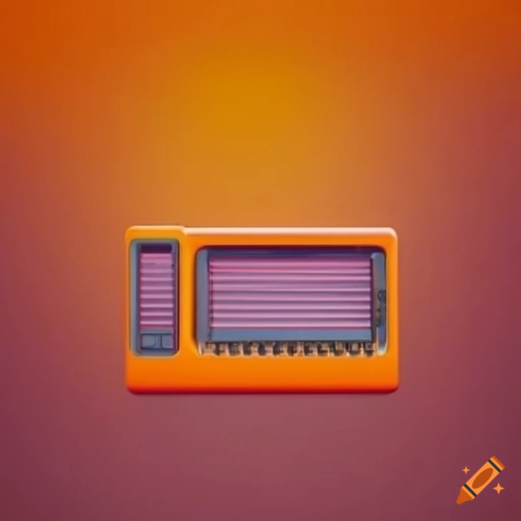 Orange retro terminal screen on Craiyon