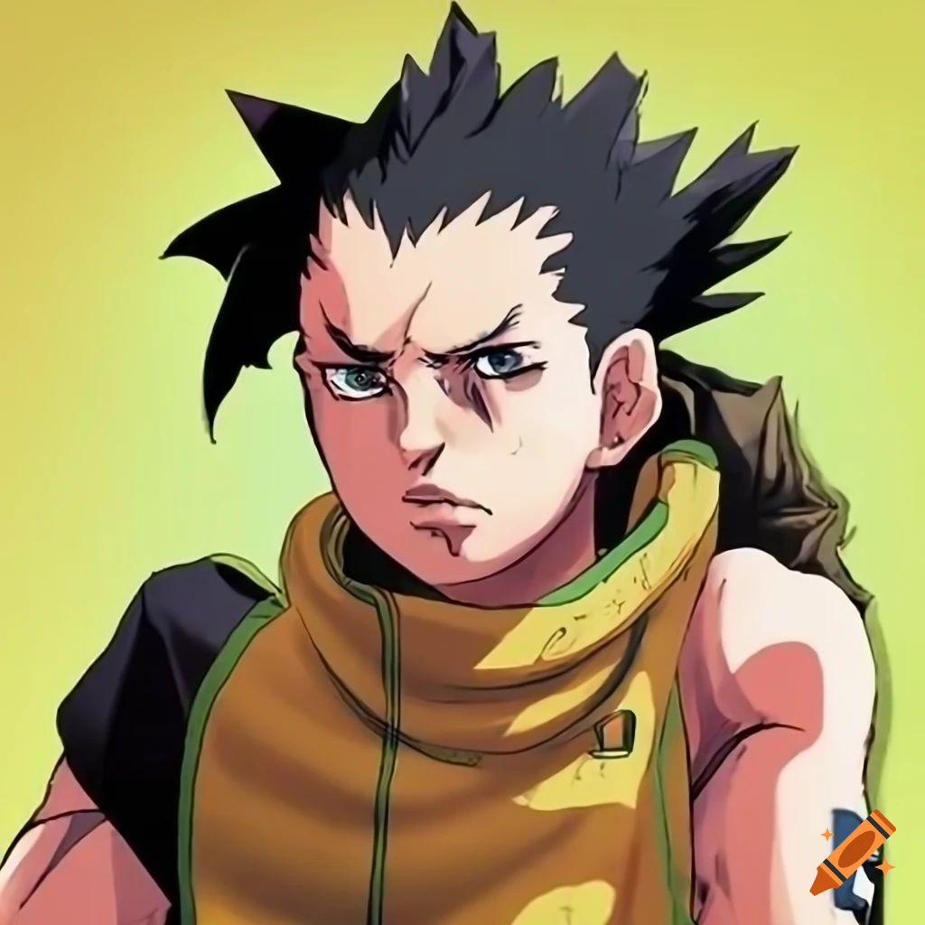 Original animestyle character inspired by shikamaru naru from jojo's