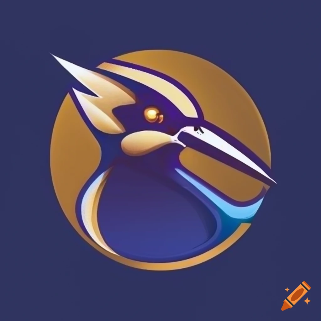 Circular logo for Waiver Wire Legends fantasy football team with a Kingfisher in blue and golden colors