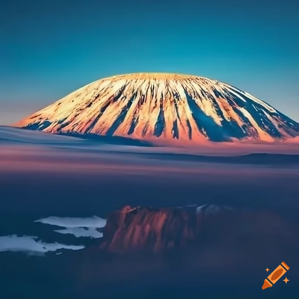 Download Stunning Portrait of Mount Kilimanjaro with an Elephant Wallpaper  | Wallpapers.com
