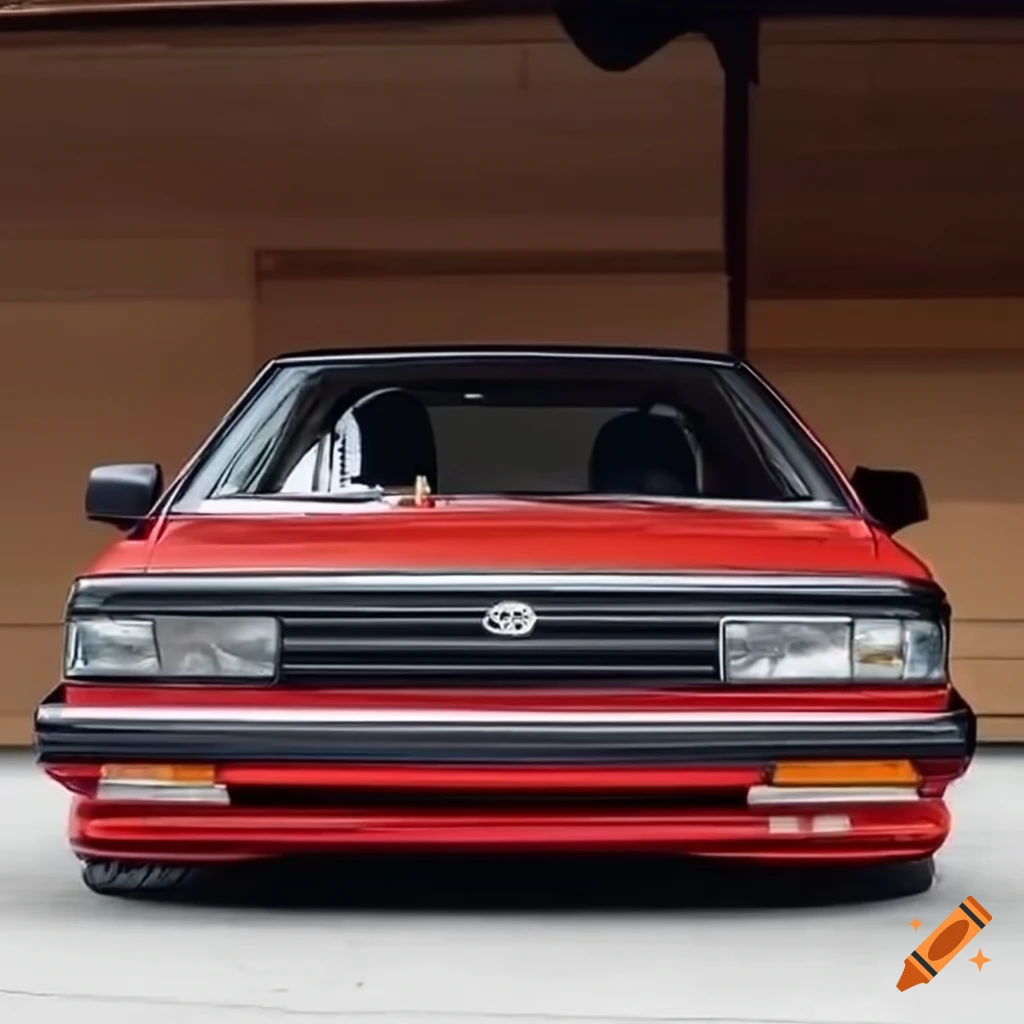 Vividly colored 1980s japanese-style customized toyota camry with candy ...