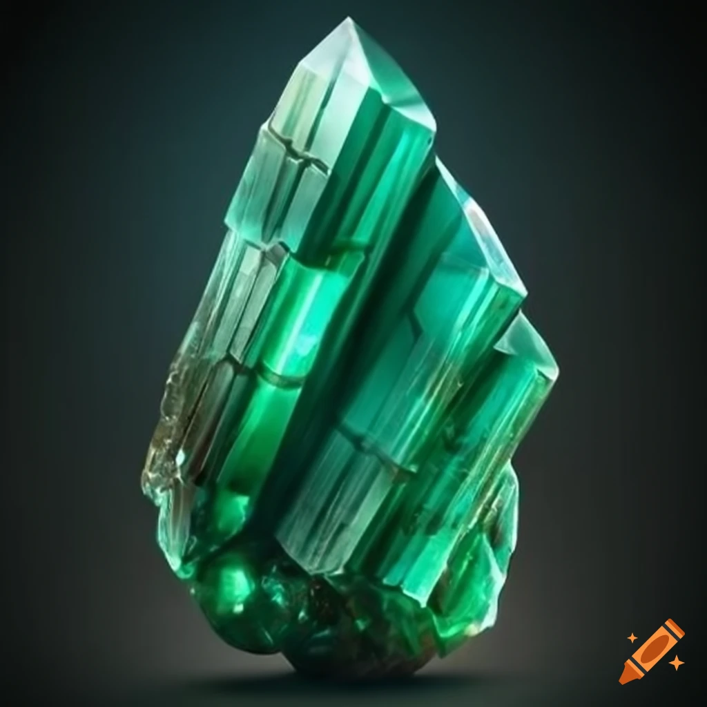Green kyber crystal on Craiyon