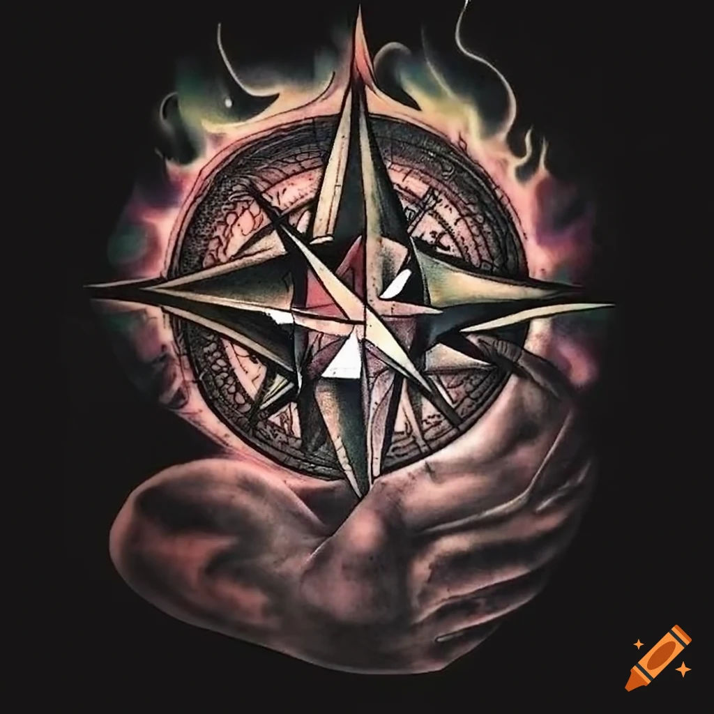Compass tattoo by Sebastian Echeverria | Post 25227