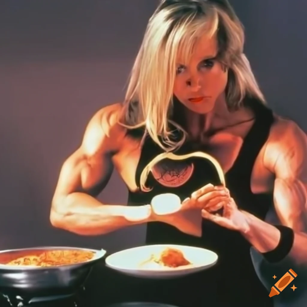 Promotional poster for the 1990s action movie "CHEF AF" featuring actress Amanda Freitag